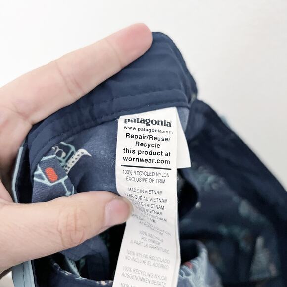 [Patagonia] Tidepool Blue Clean Currents Men's Wavefarer Boardshorts Surf Sz 32 - Picture 11 of 12